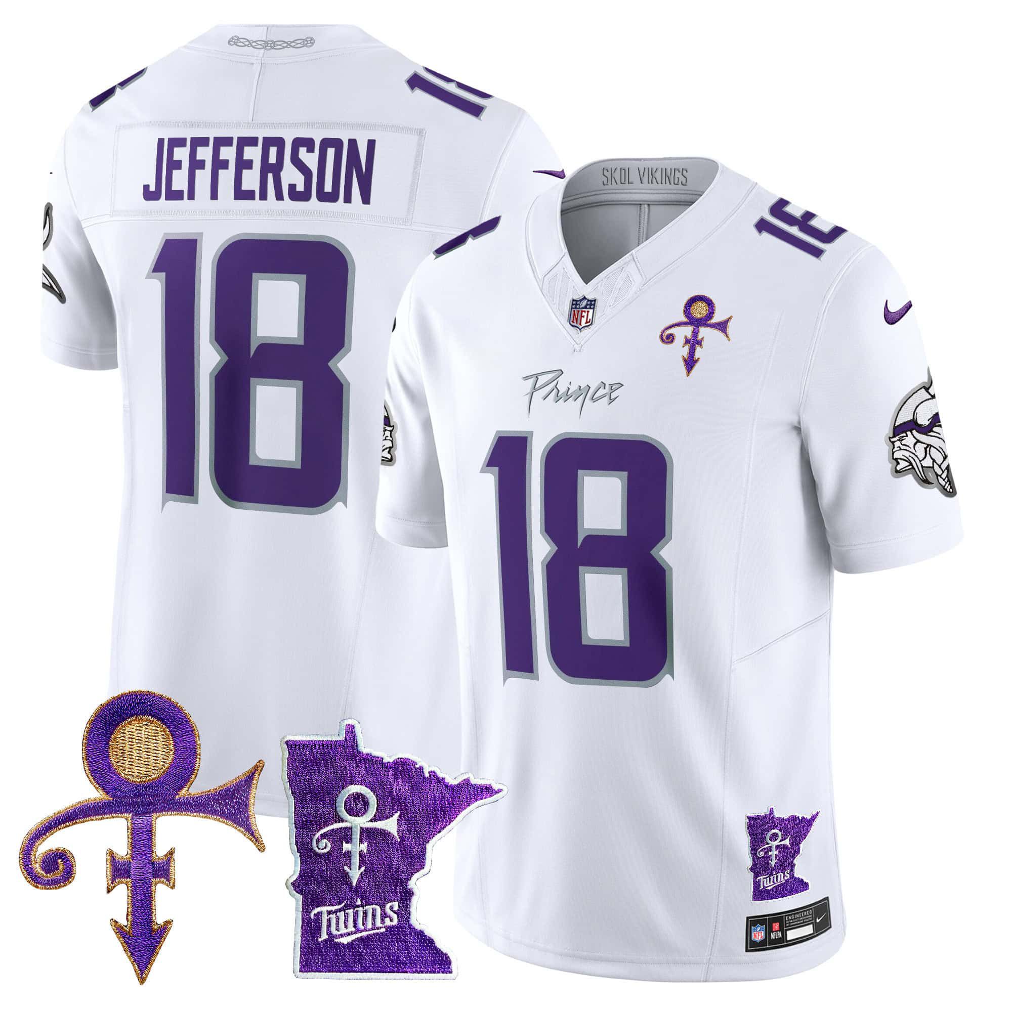 Men Minnesota Vikings #18 Jefferson White 2024 Nike Prince Vapor Limited NFL Jersey->indianapolis colts->NFL Jersey
